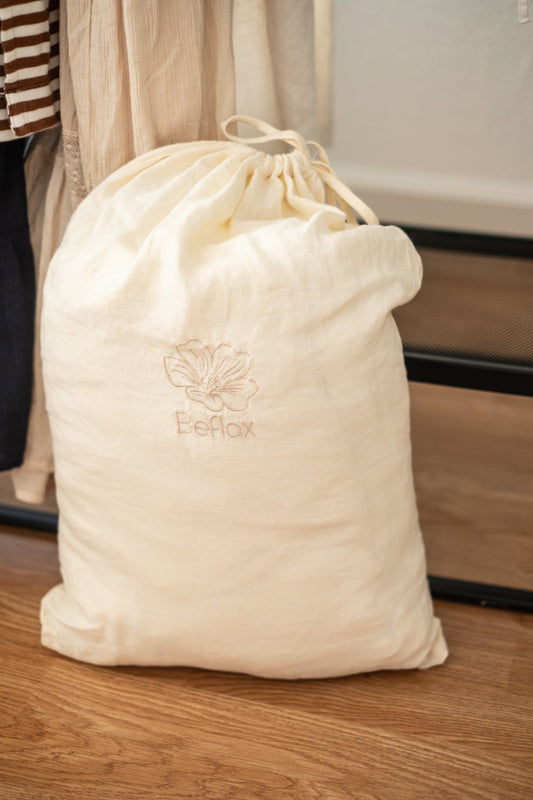 Ivory Linen Sheet Set Queen Size