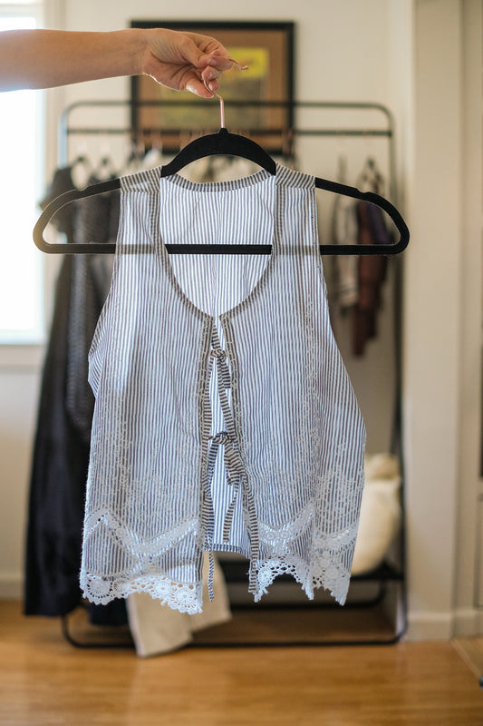 Handmade Striped Short Set