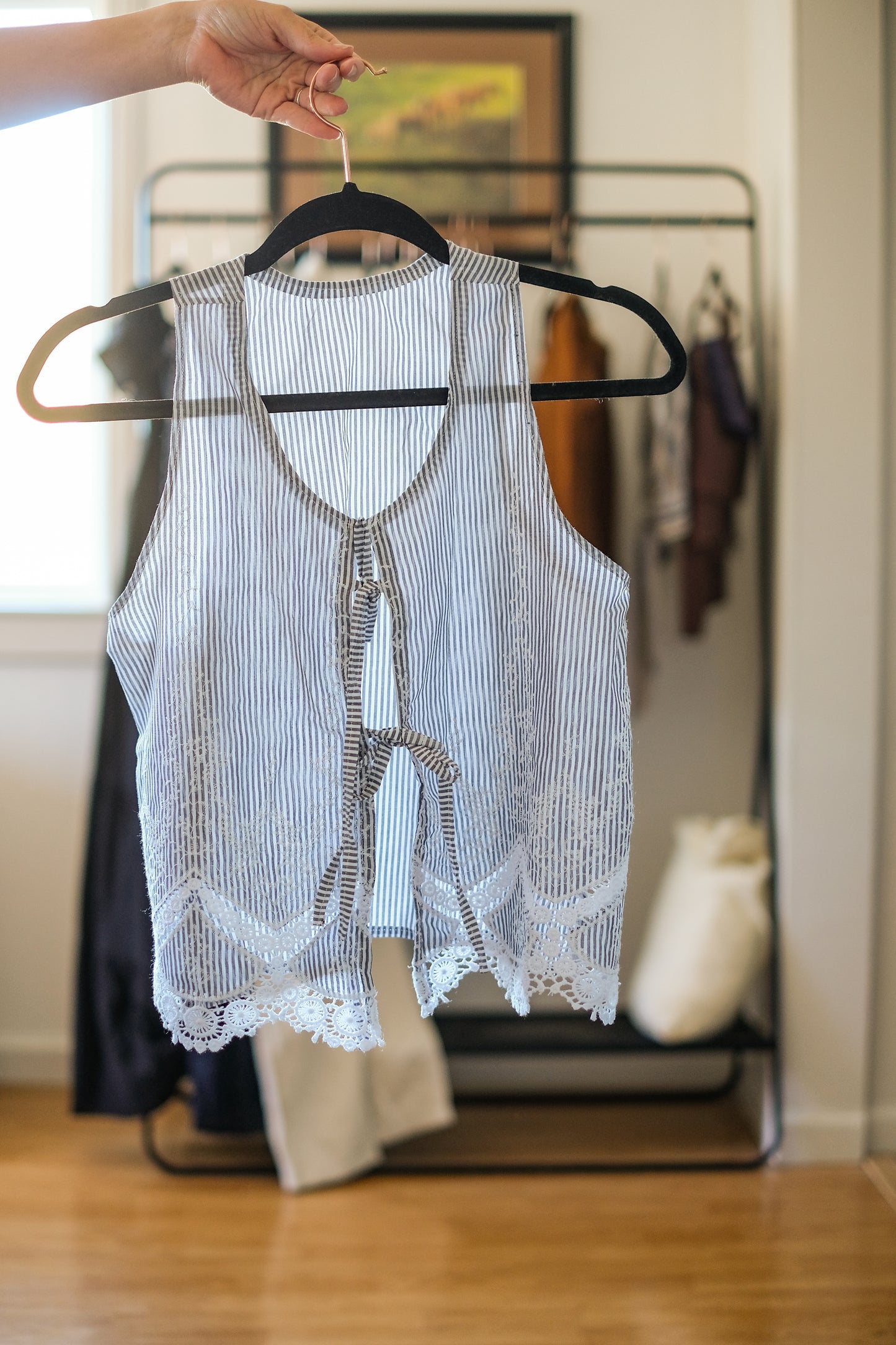 Handmade Striped Short Set