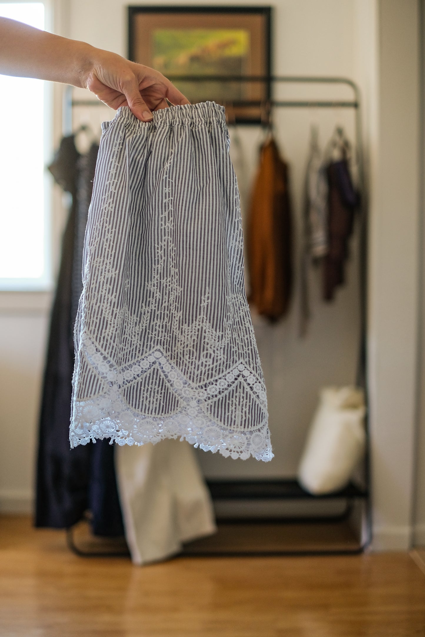 Handmade Striped Short Set