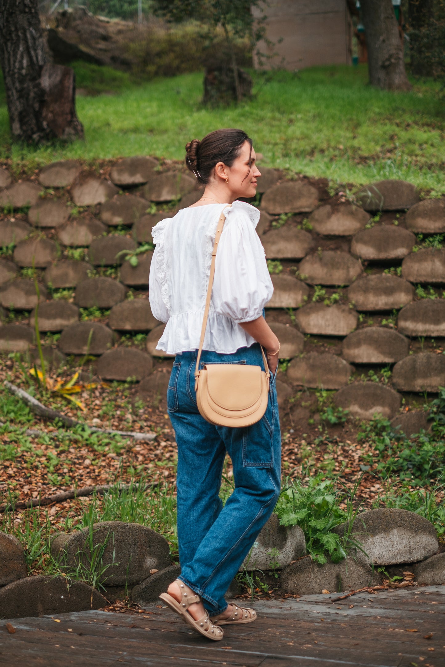 Scotch & Soda Amsterdam Puffed Sleeve Peplum Blouse - Small