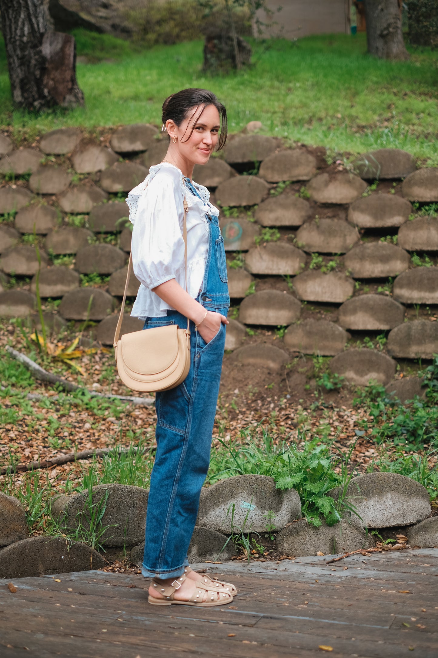 Scotch & Soda Amsterdam Puffed Sleeve Peplum Blouse - Small